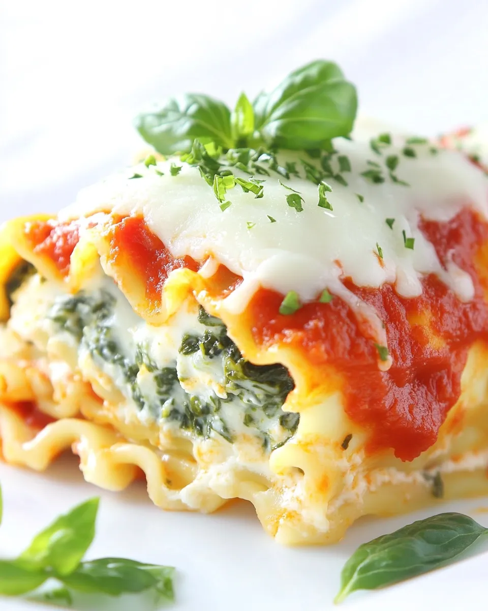 Homemade Spinach Lasagna Rolls photo