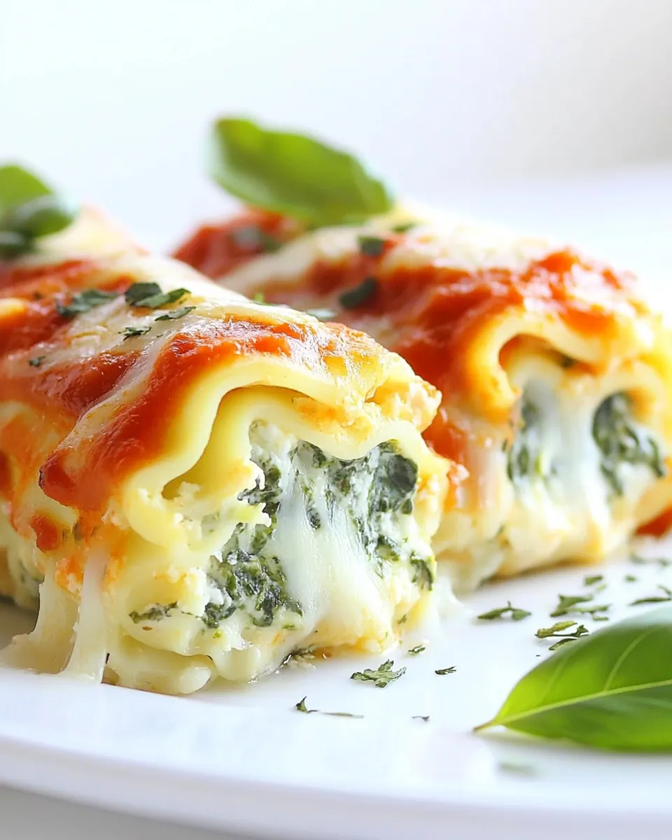 Easy Spinach Lasagna Rolls recipe photo