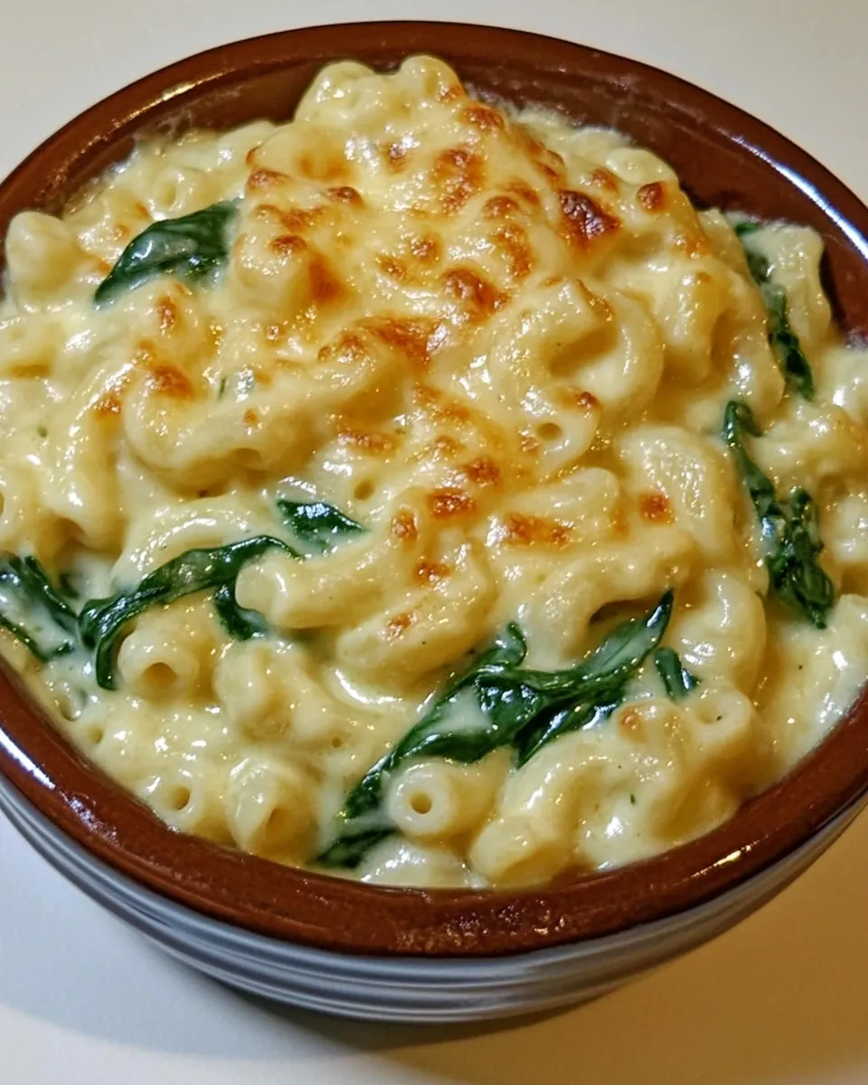 Classic Spinach Macaroni and Cheese image