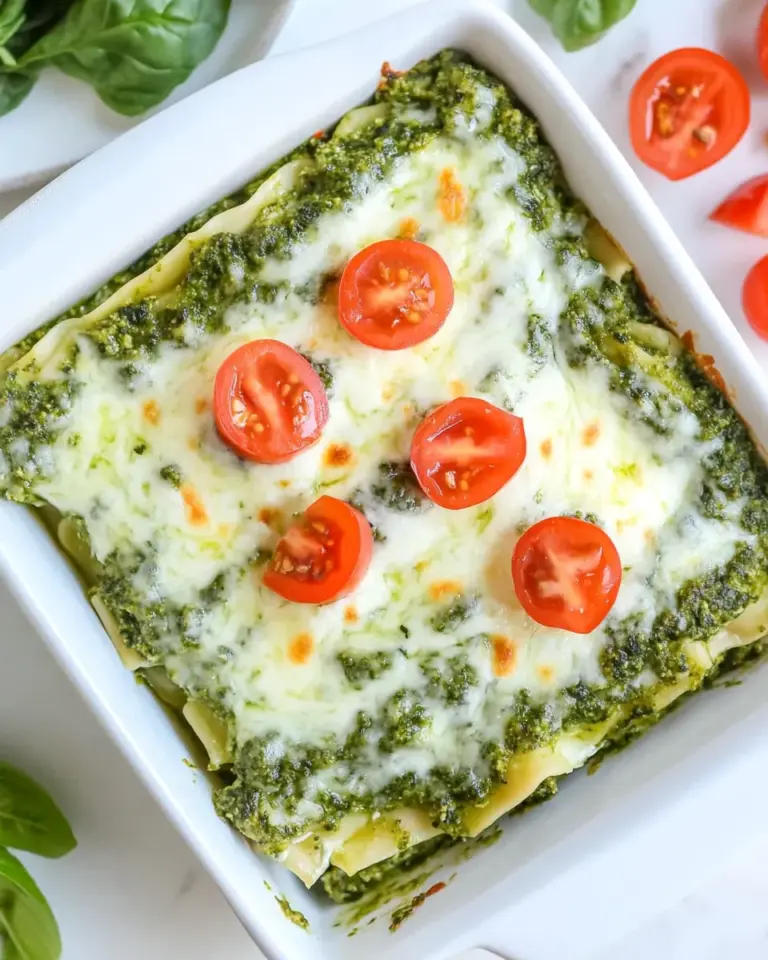 Homemade Spinach Pesto Lasagna Recipe (Keto Friendly) photo