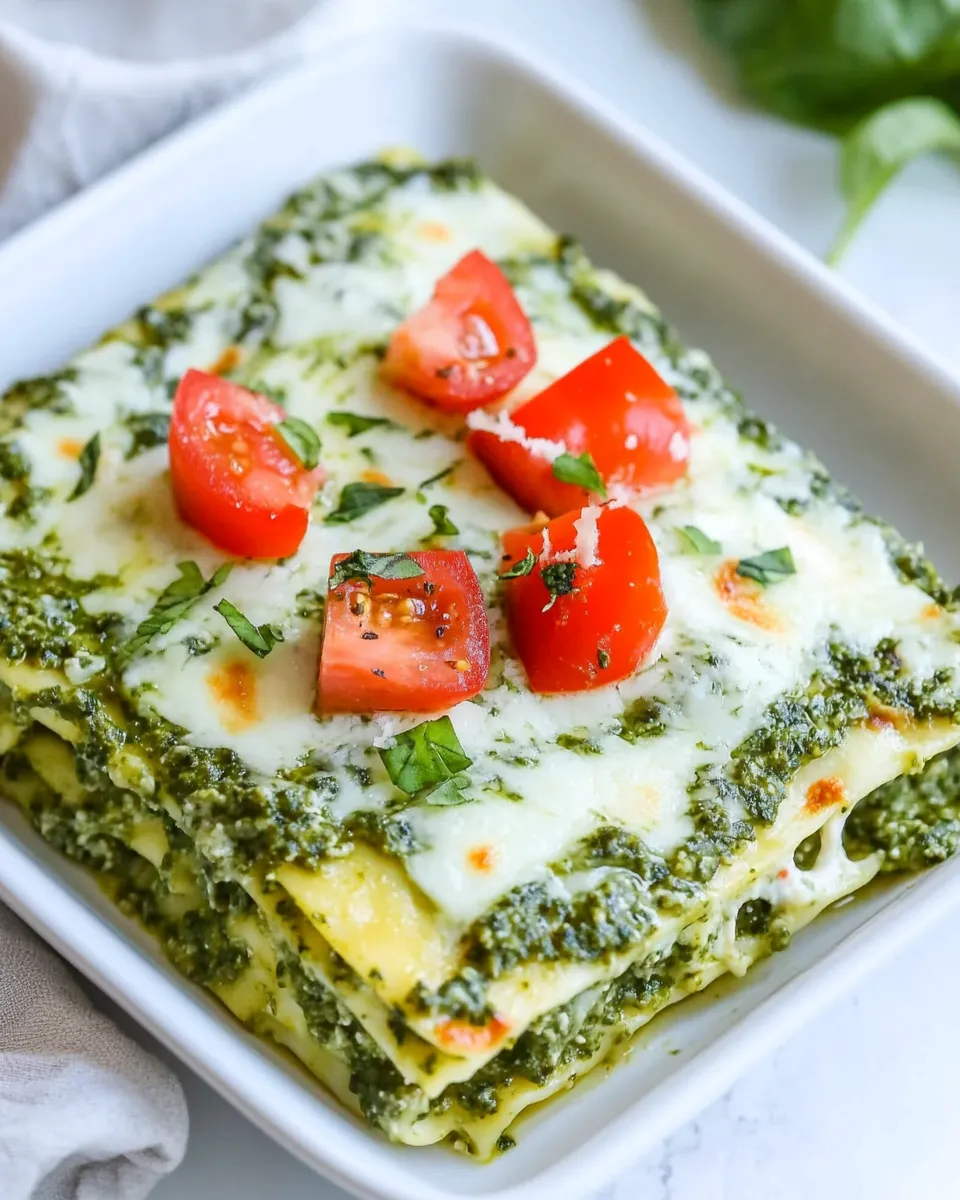 Delicious Spinach Pesto Lasagna Recipe (Keto Friendly) shot