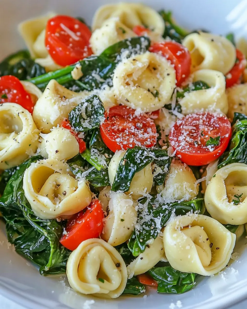 Homemade Spinach and Tortellini Salad photo