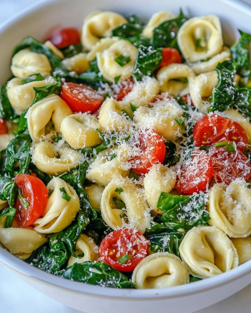 Classic Spinach and Tortellini Salad image