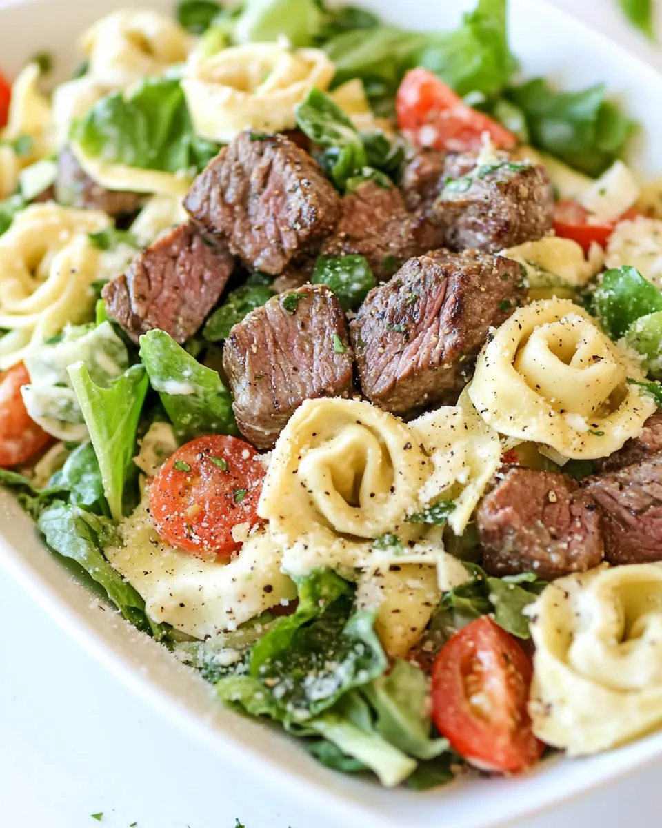 Homemade Steak and Tortellini Salad photo