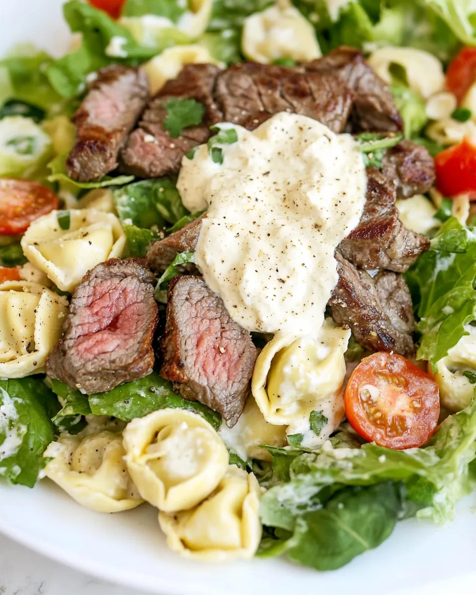 Easy Steak and Tortellini Salad recipe photo