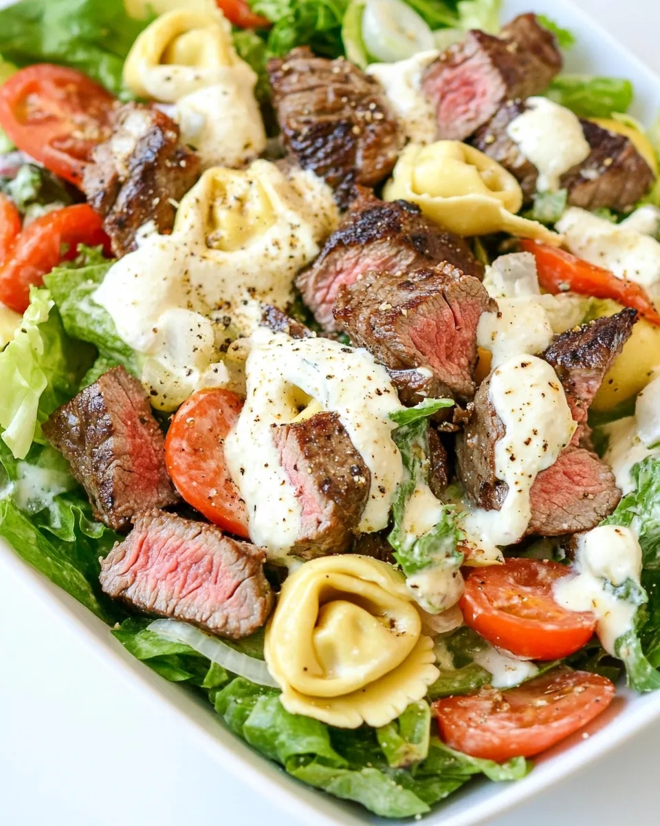 Delicious Steak and Tortellini Salad dish photo