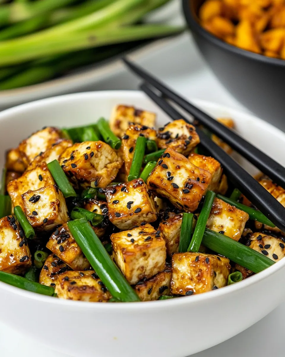 Easy Stir-Fried Tofu with Ginger and Soy Sauce recipe image