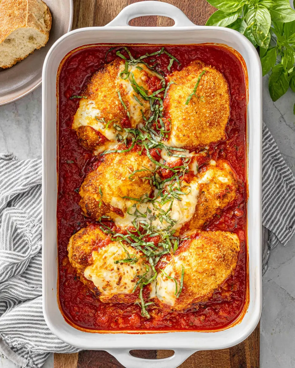 Classic Stuffed Chicken Parmesan dish photo