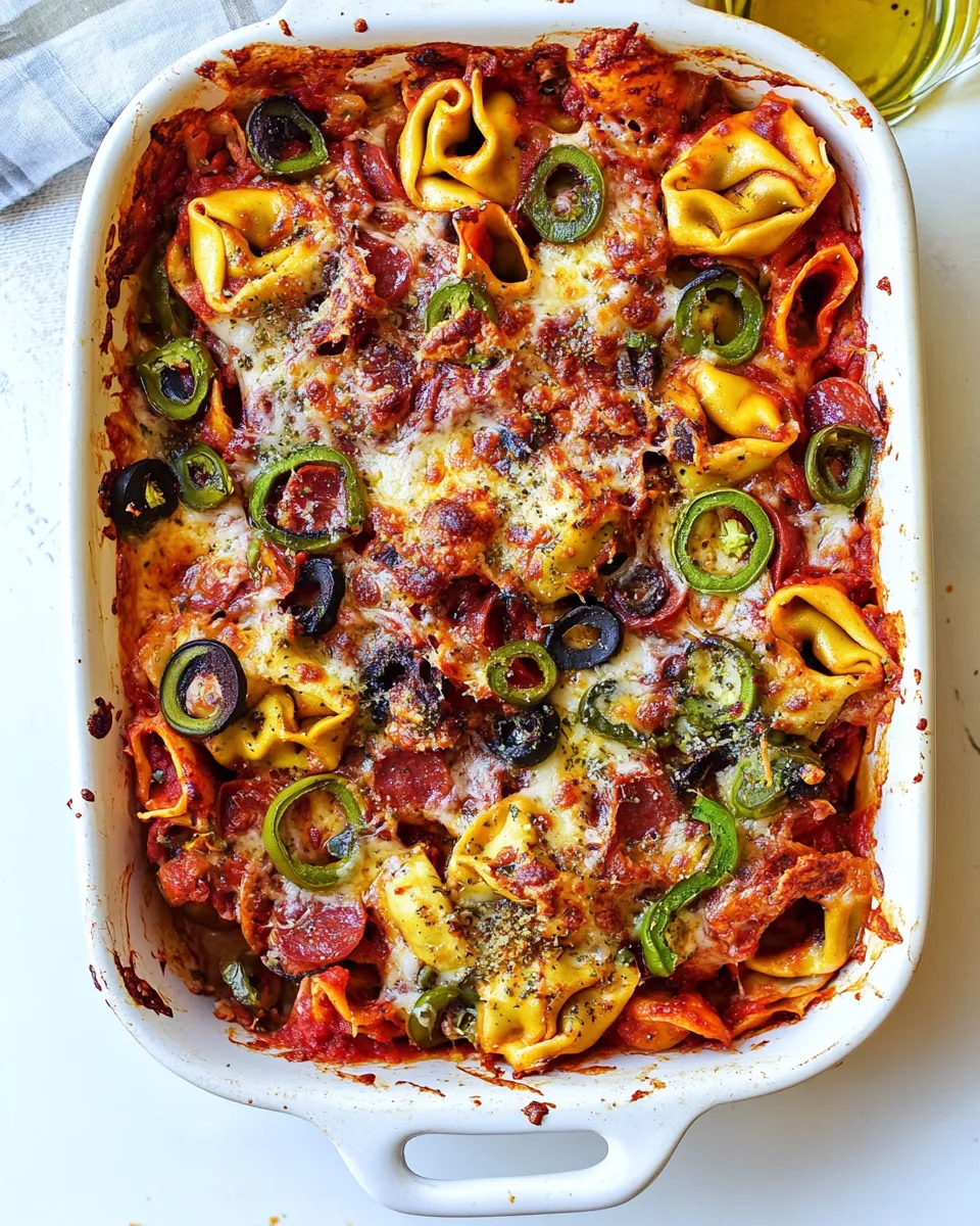 Homemade Supreme Pizza Tortellini Bake photo