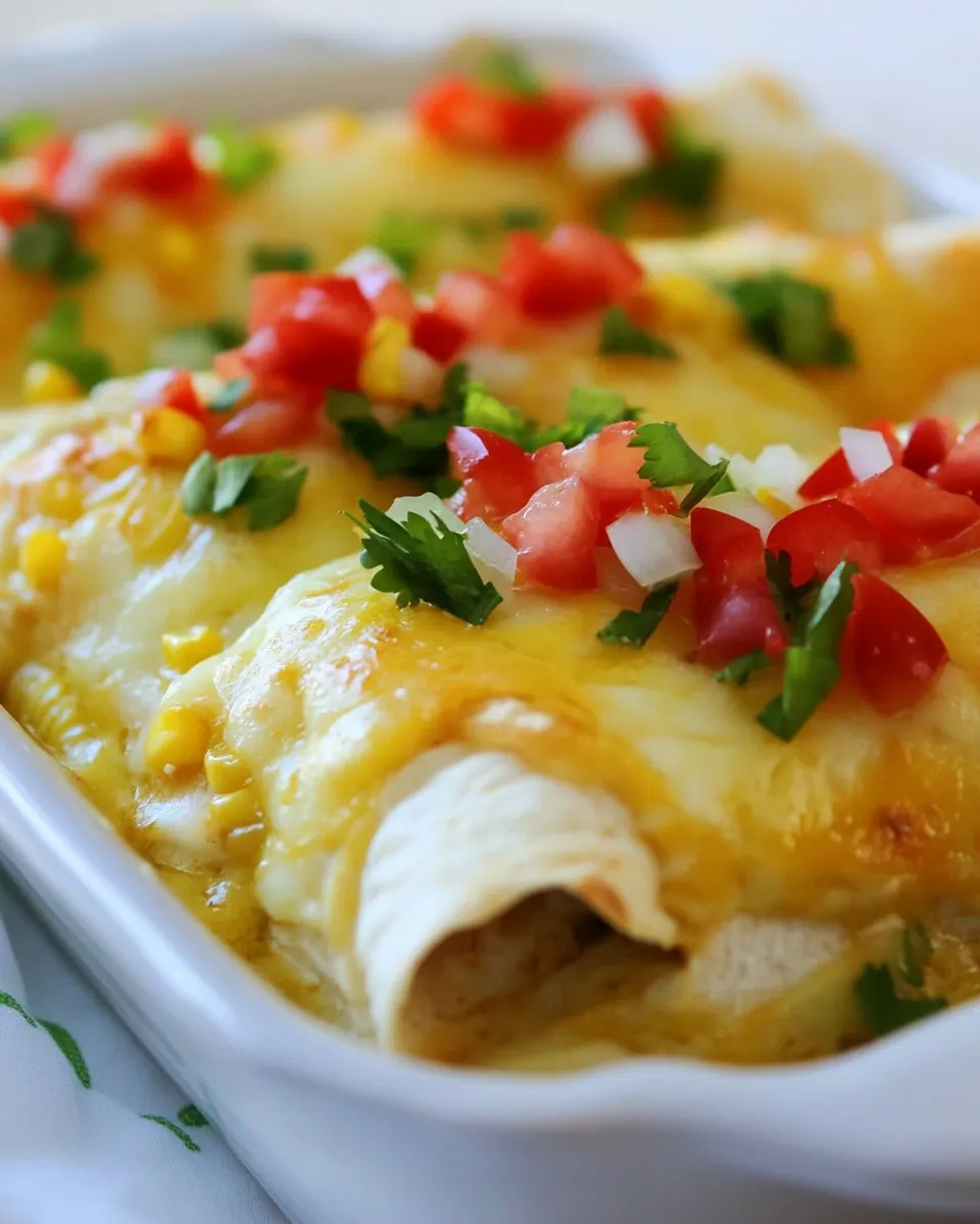 Classic Sweet Corn and Chicken Enchiladas image