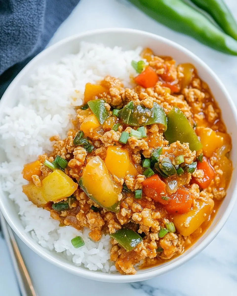 Homemade Sweet and Sour Ground Chicken photo