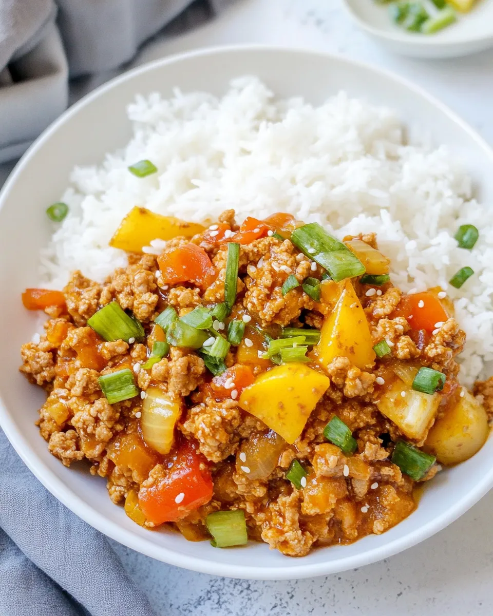Easy Sweet and Sour Ground Chicken recipe photo