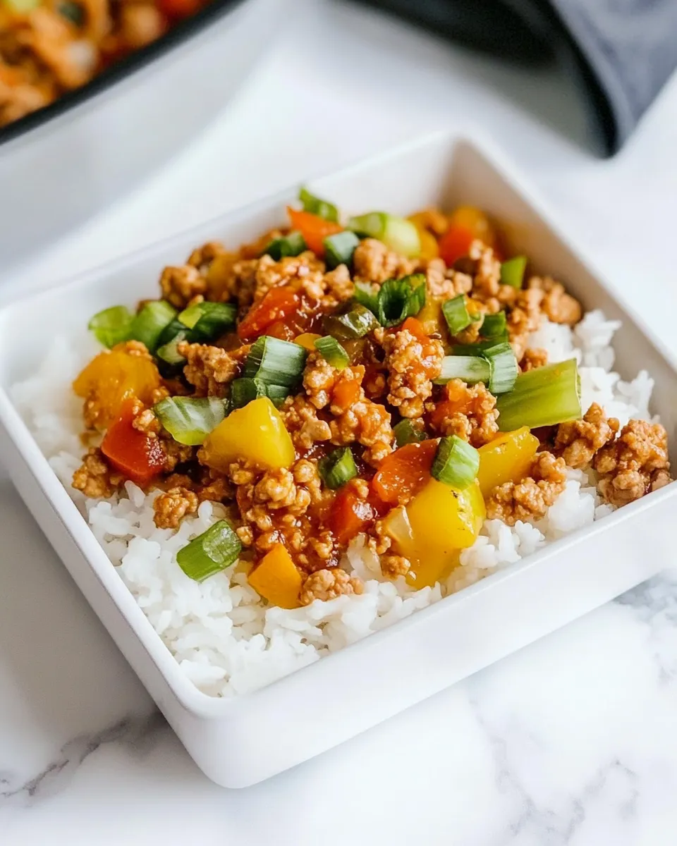 Delicious Sweet and Sour Ground Chicken dish photo