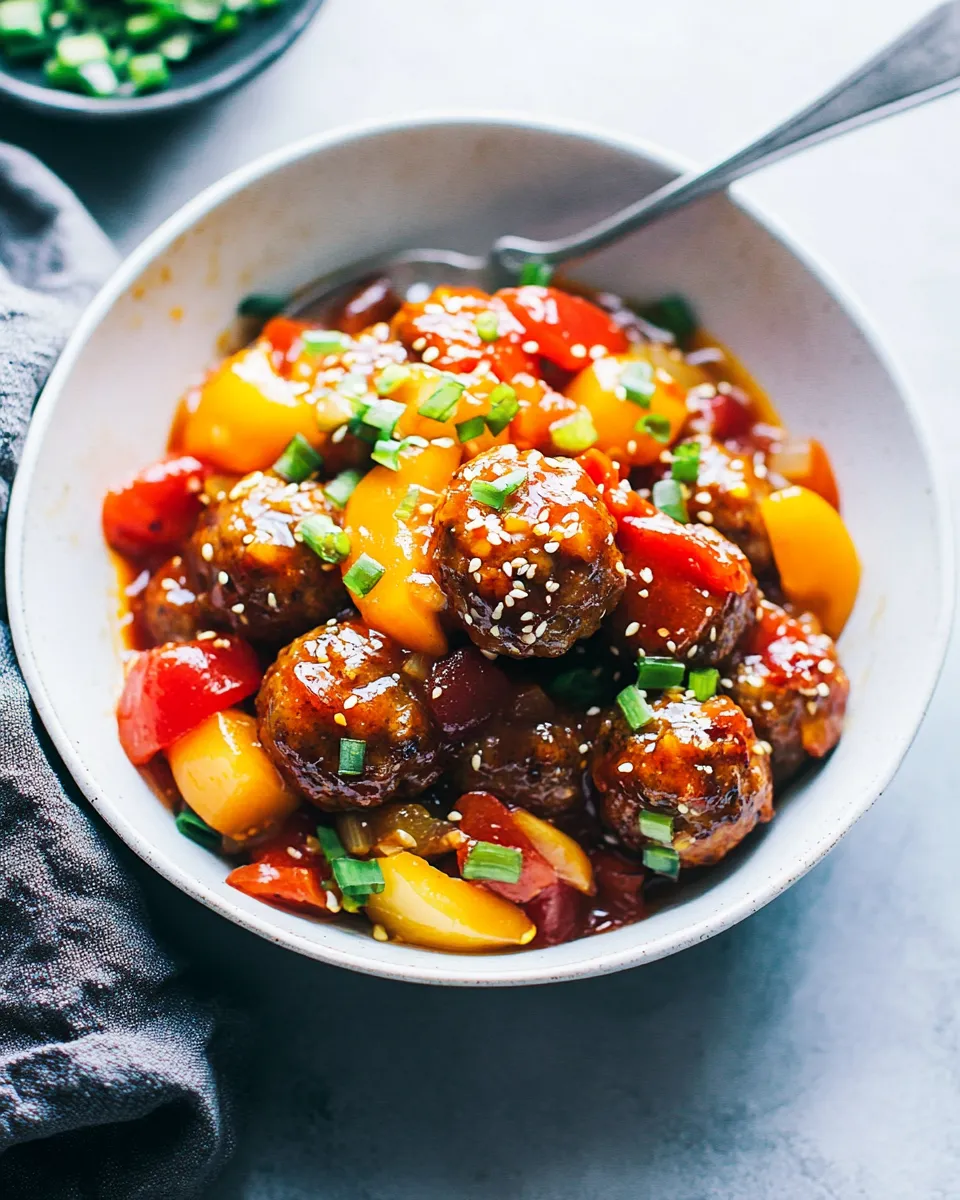 Classic Sweet and Sour Meatballs Recipe image