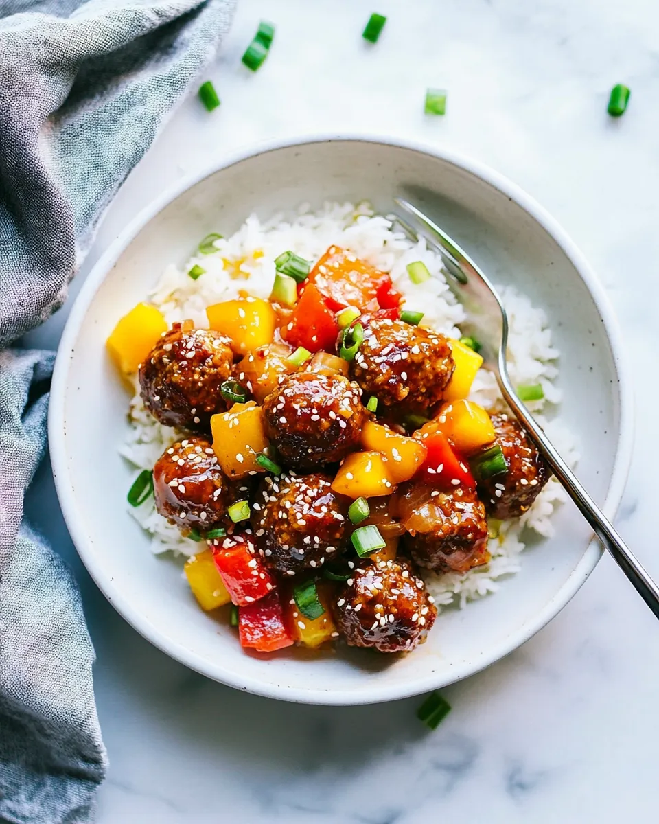 Delicious Sweet and Sour Meatballs Recipe shot