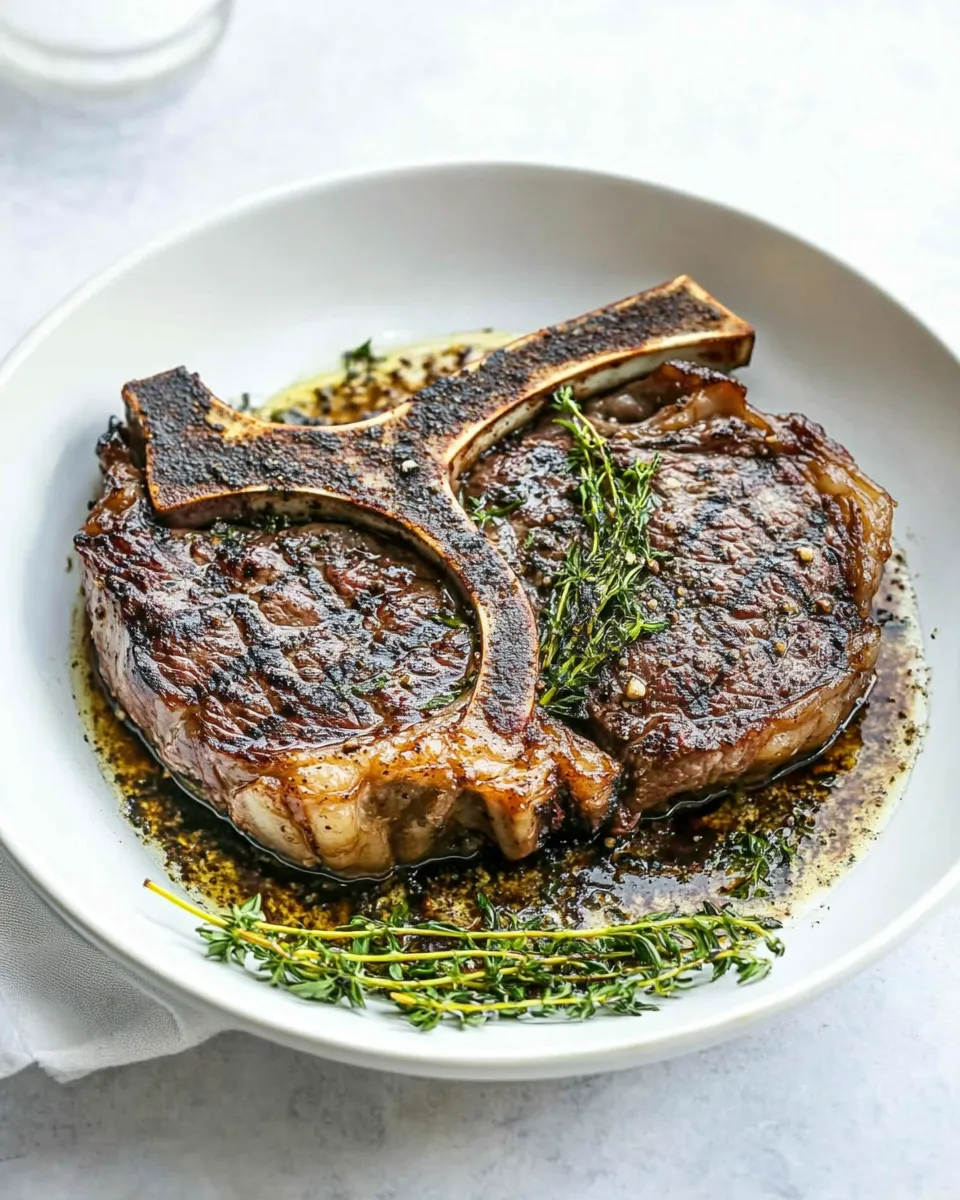 Delicious T-Bone Steak plate image