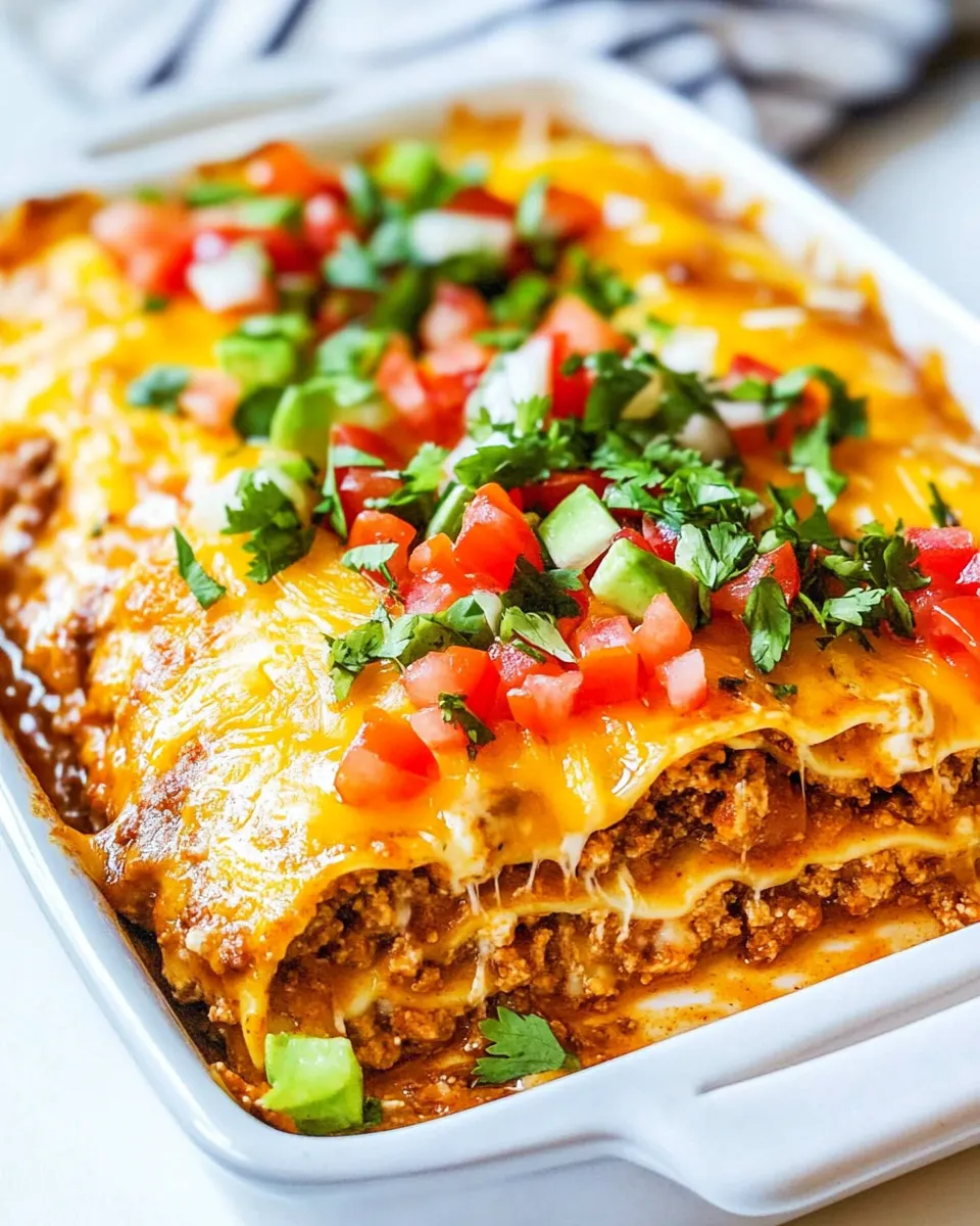 Delicious Taco Lasagna shot