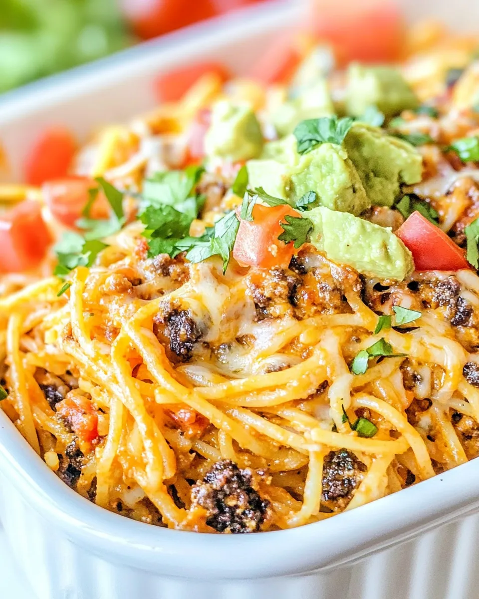 Homemade Taco Spaghetti photo