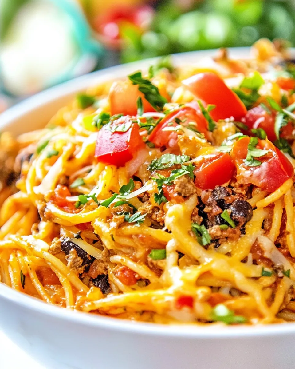Easy Taco Spaghetti recipe photo