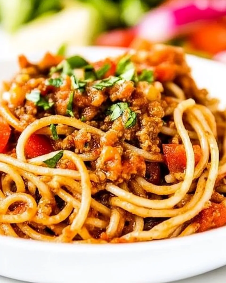 Delicious Taco Spaghetti (Vegan!) shot