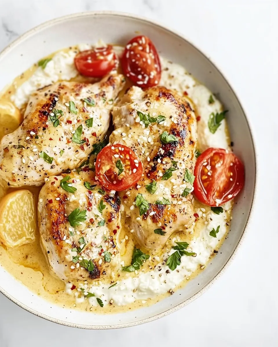Easy Tahini Chicken plate image