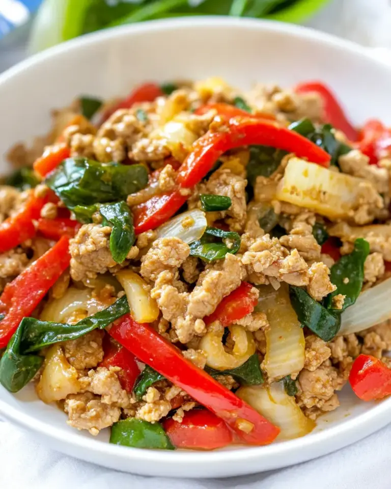 Homemade Thai-Inspired Ground Turkey Stir Fry photo