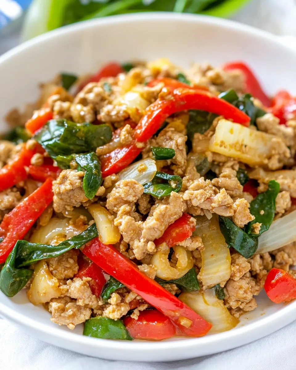 Homemade Thai-Inspired Ground Turkey Stir Fry photo