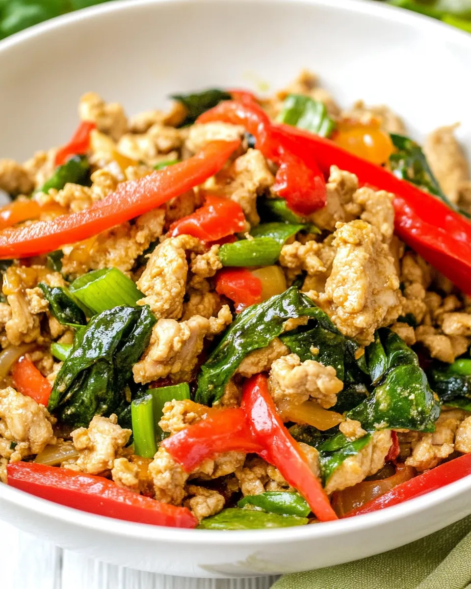 Classic Thai-Inspired Ground Turkey Stir Fry image