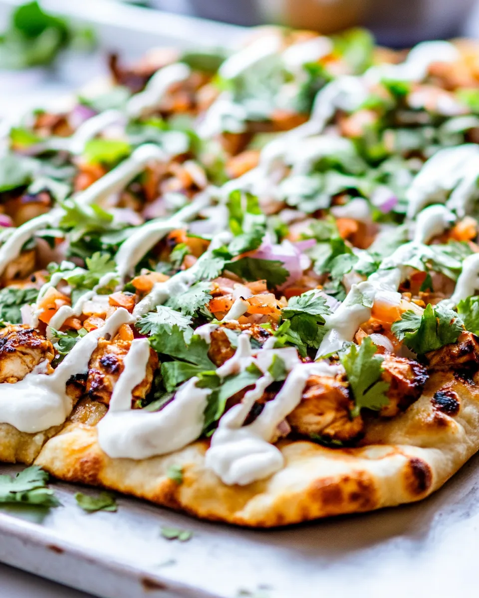 Easy Thai Chicken Flatbread Recipe recipe photo