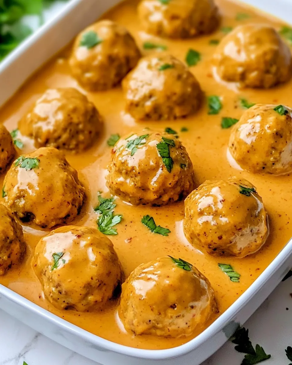 Classic Thai Chicken Meatballs with Peanut Sauce image
