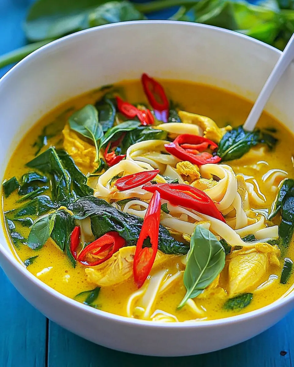 Classic Thai Coconut Curry Chicken Soup image