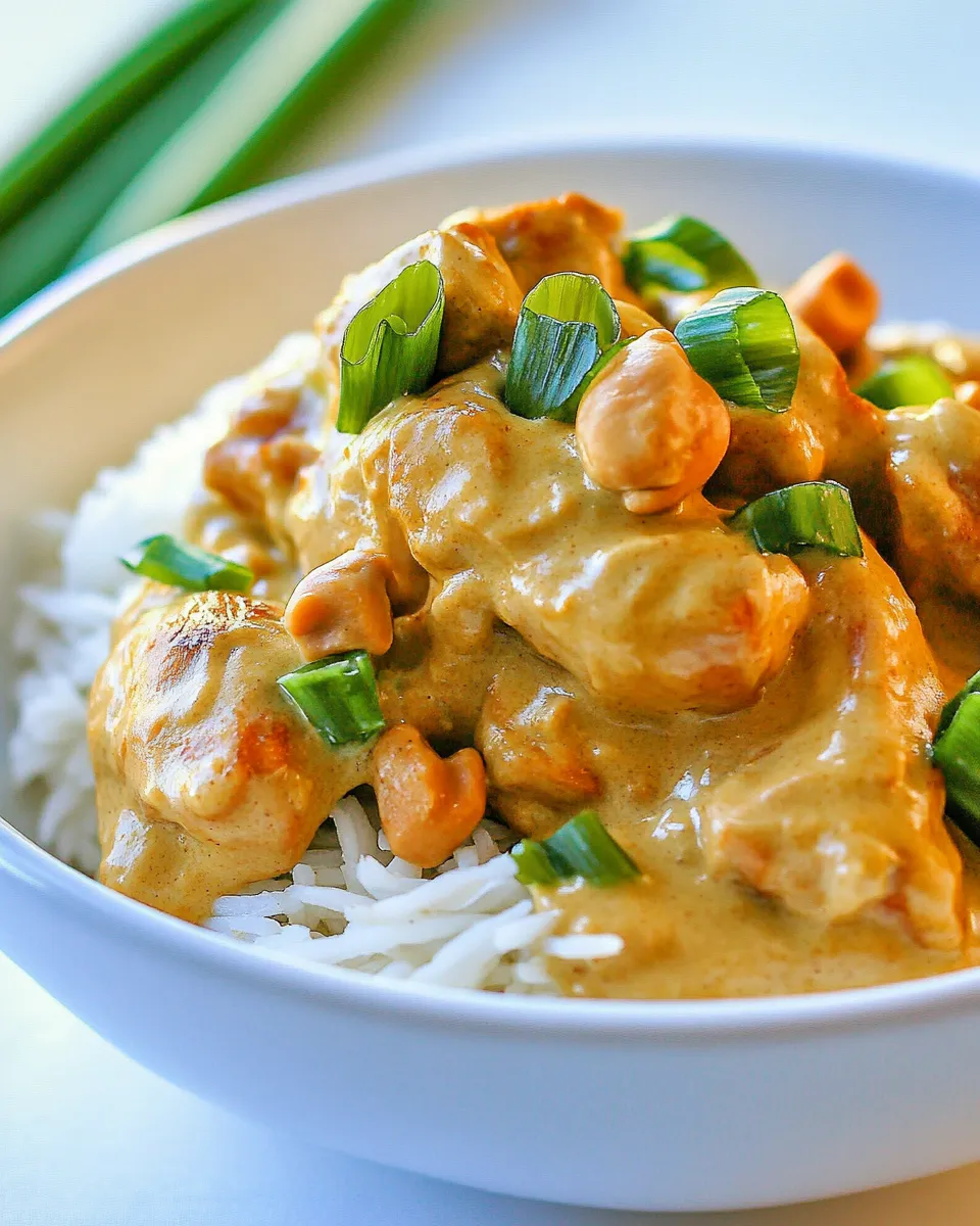 Easy Thai Coconut Peanut Chicken recipe image