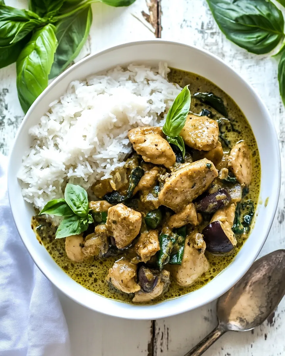 Homemade Thai Green Curry Chicken photo