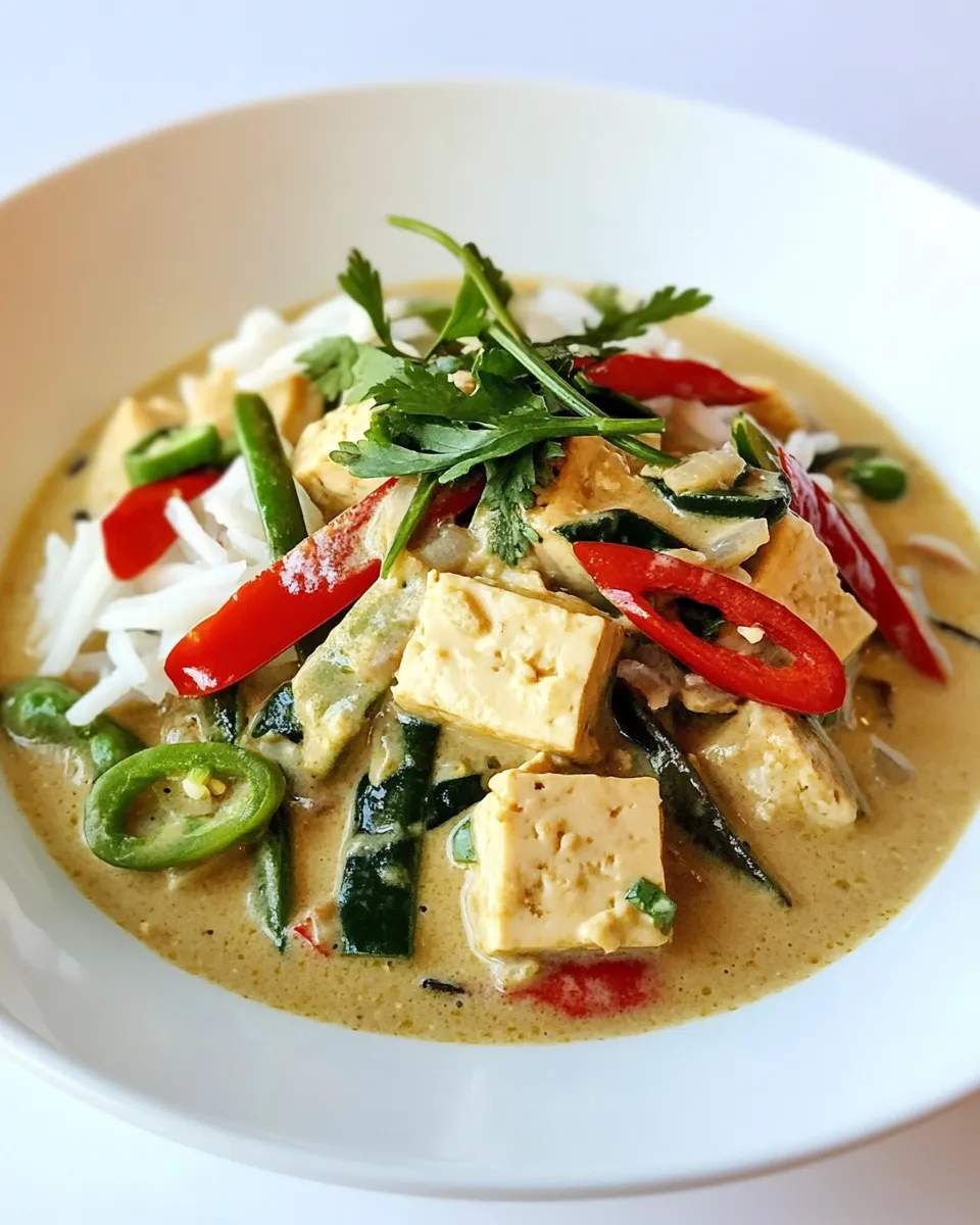 Easy Thai Green Tofu Curry recipe photo