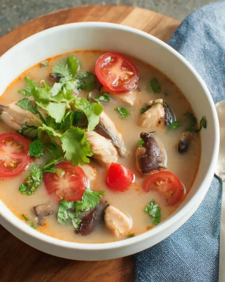 Homemade Thai Hot and Sour Chicken Soup recipe photo