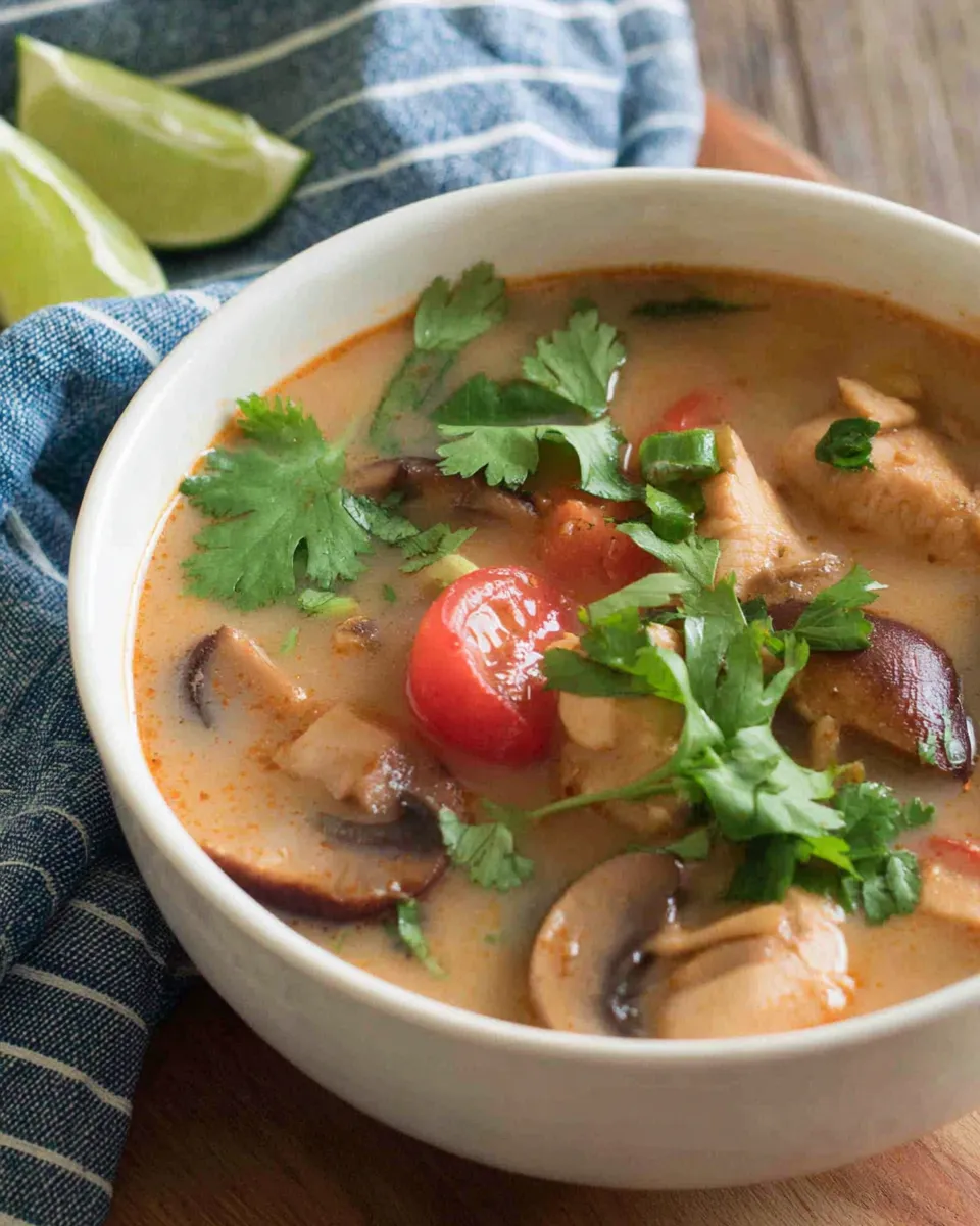 Classic Thai Hot and Sour Chicken Soup dish photo