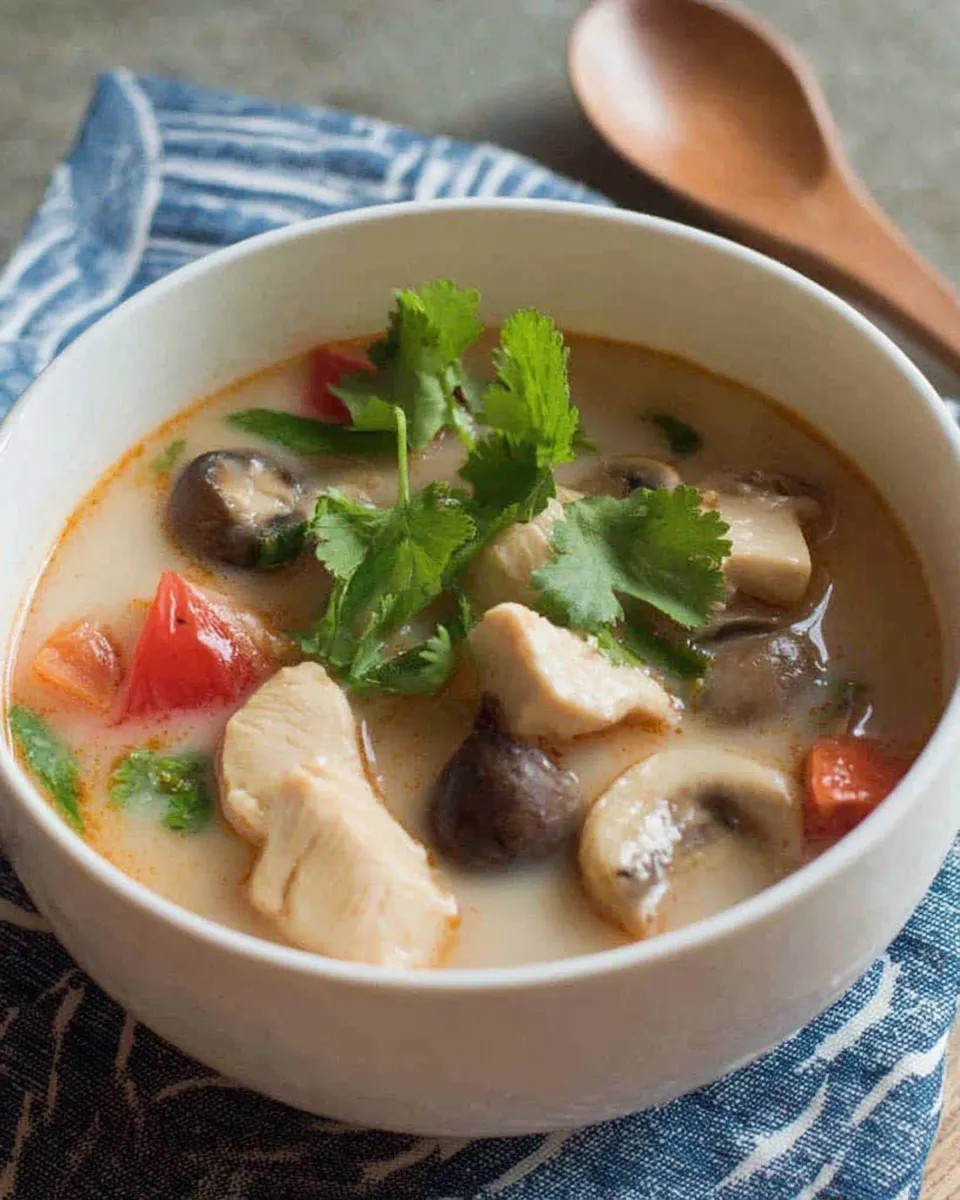 Easy Thai Hot and Sour Chicken Soup food shot