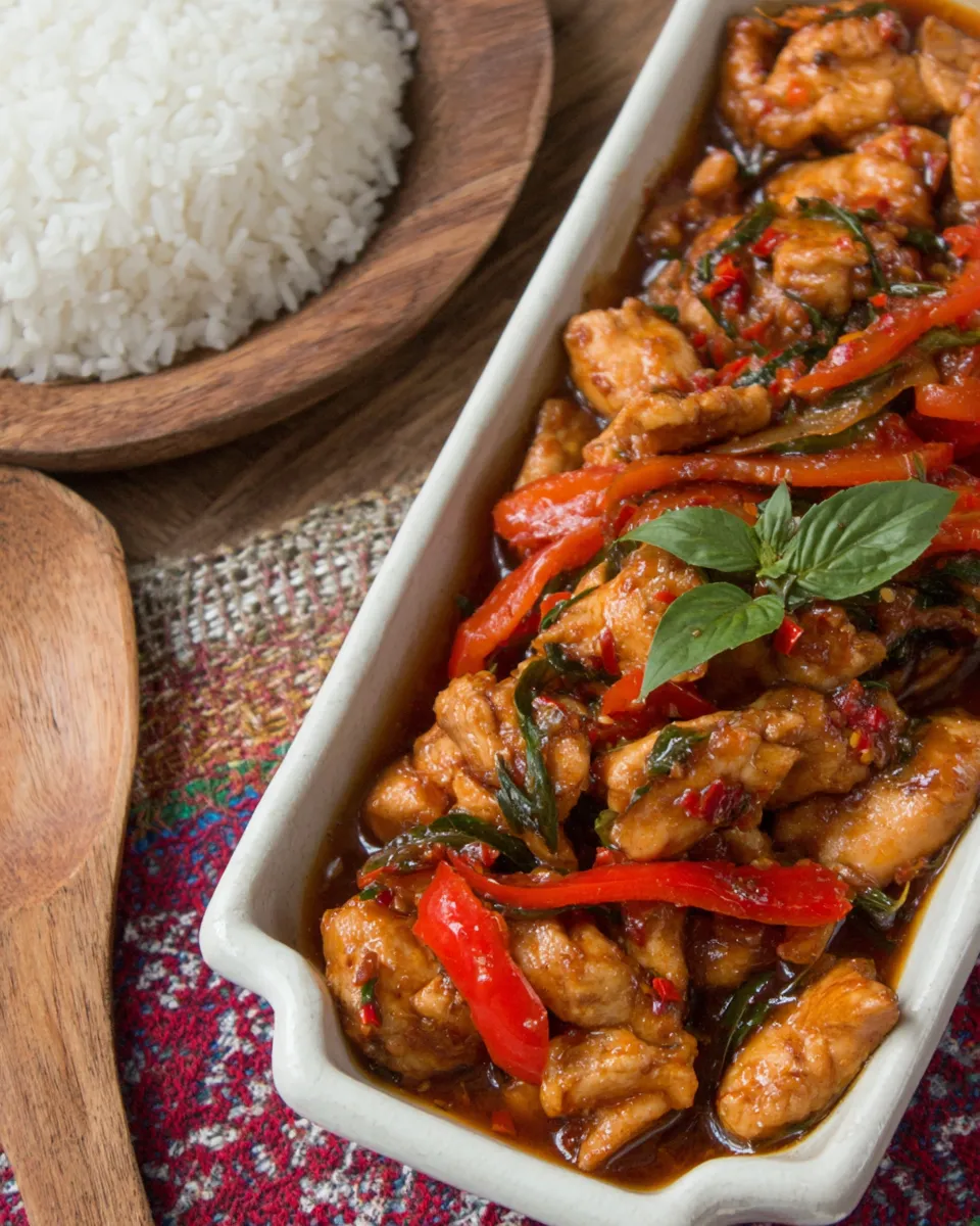 Homemade Thai Stir-Fried Chicken with Chile Jam recipe photo