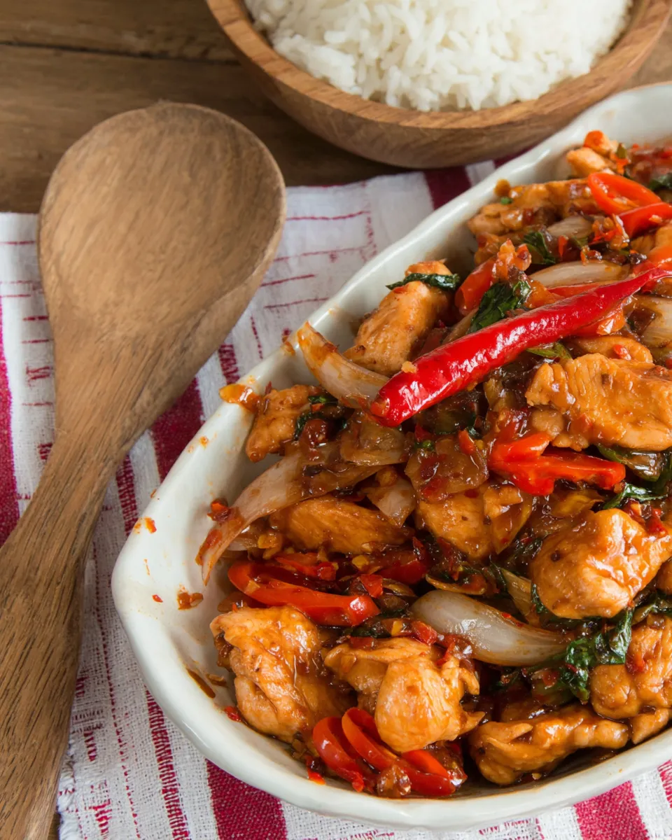 Classic Thai Stir-Fried Chicken with Chile Jam dish photo
