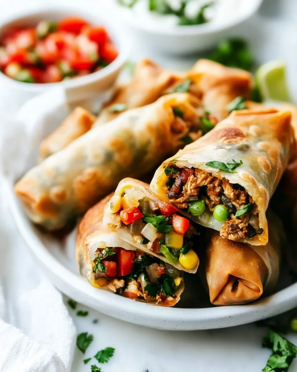 Easy The Best Southwest Chicken Egg Rolls recipe image