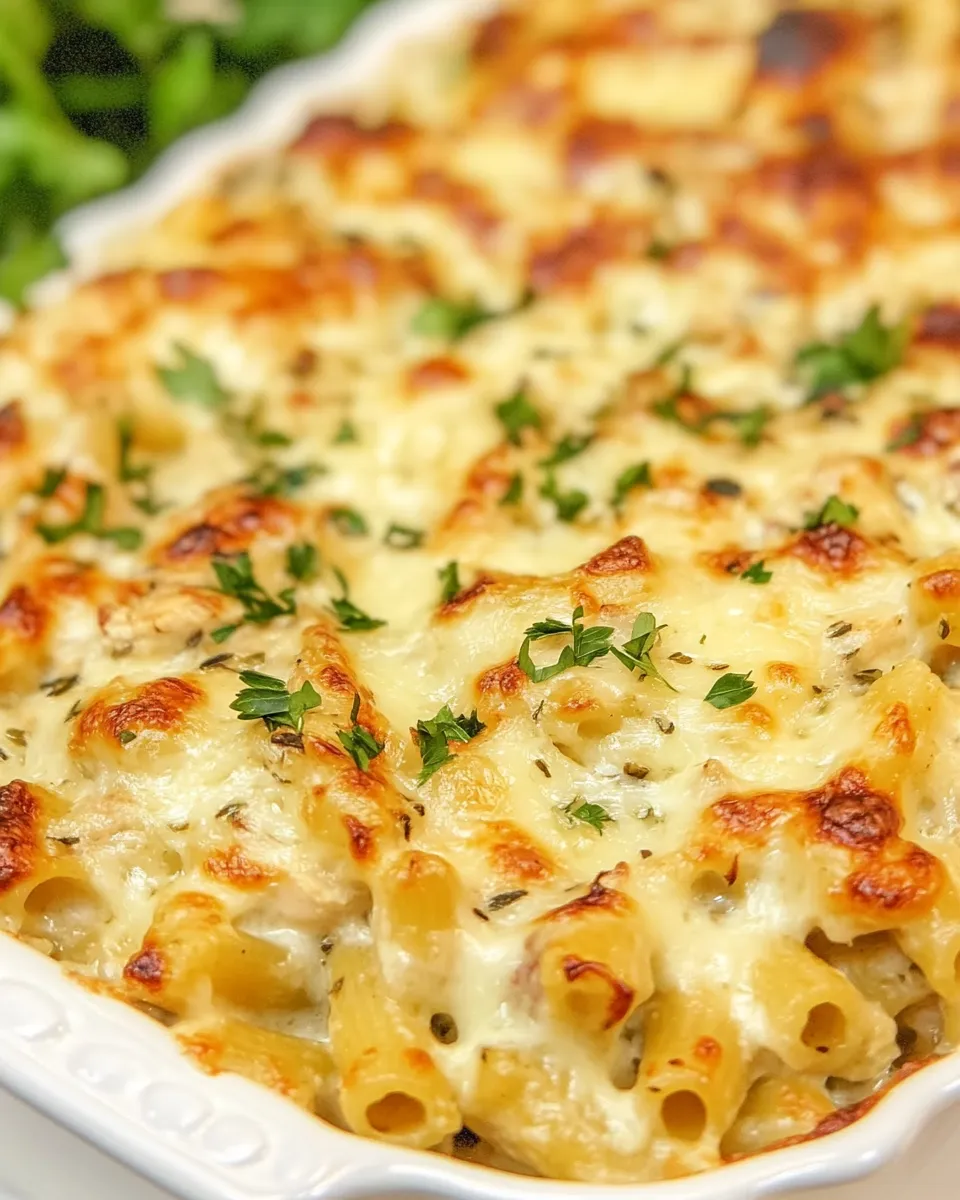 Classic Three Cheese Chicken Penne Florentine image