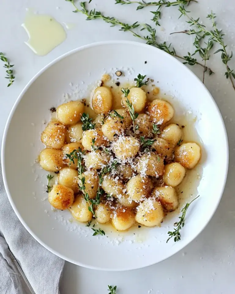 homemade Toasted Gnocchi with Herb Brown Butter. recipe photo