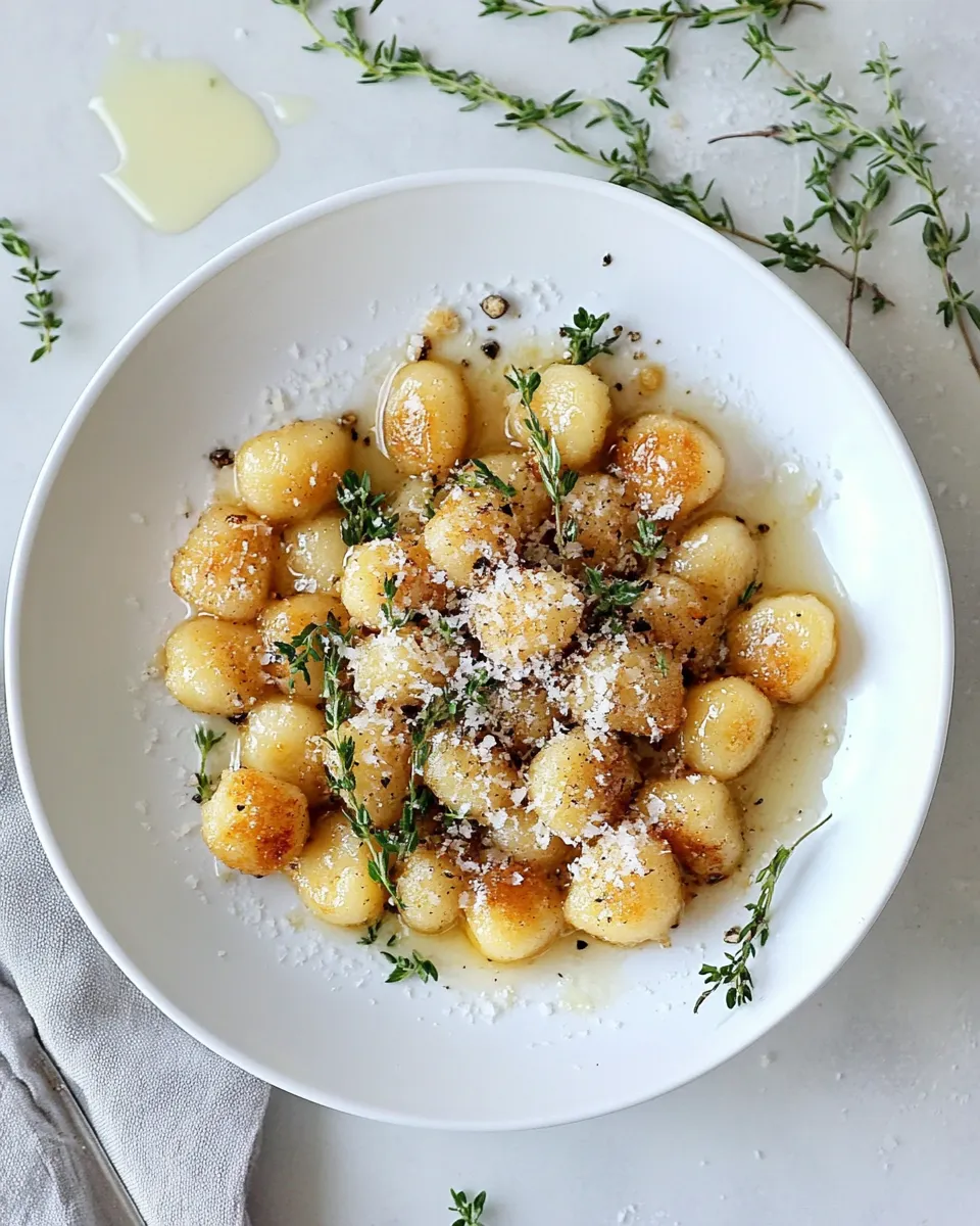 homemade Toasted Gnocchi with Herb Brown Butter. recipe photo