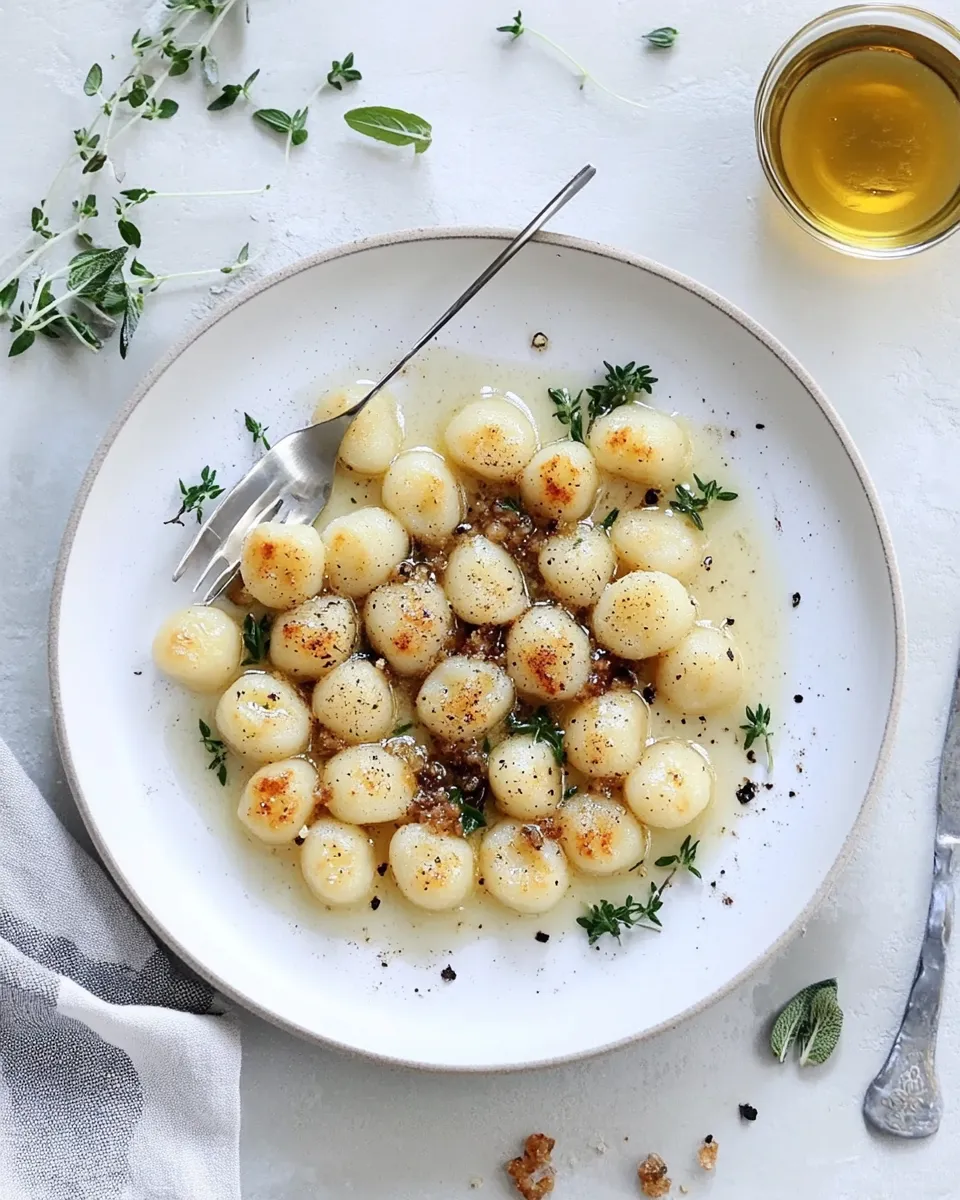 classic Toasted Gnocchi with Herb Brown Butter. dish photo