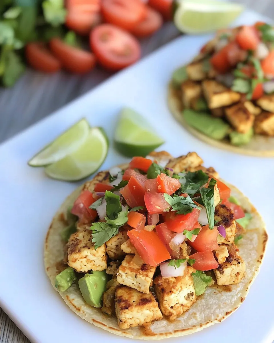 Delicious Tofu Tostadas dish photo