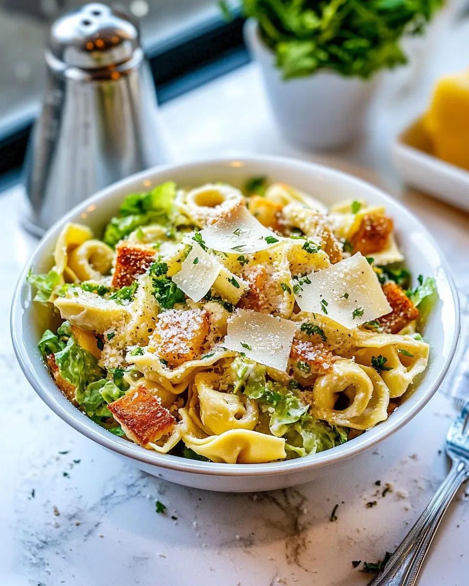 Homemade Tortellini Caesar Salad photo