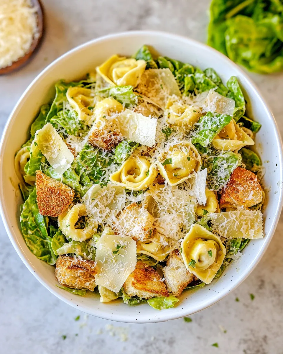 Easy Tortellini Caesar Salad recipe image