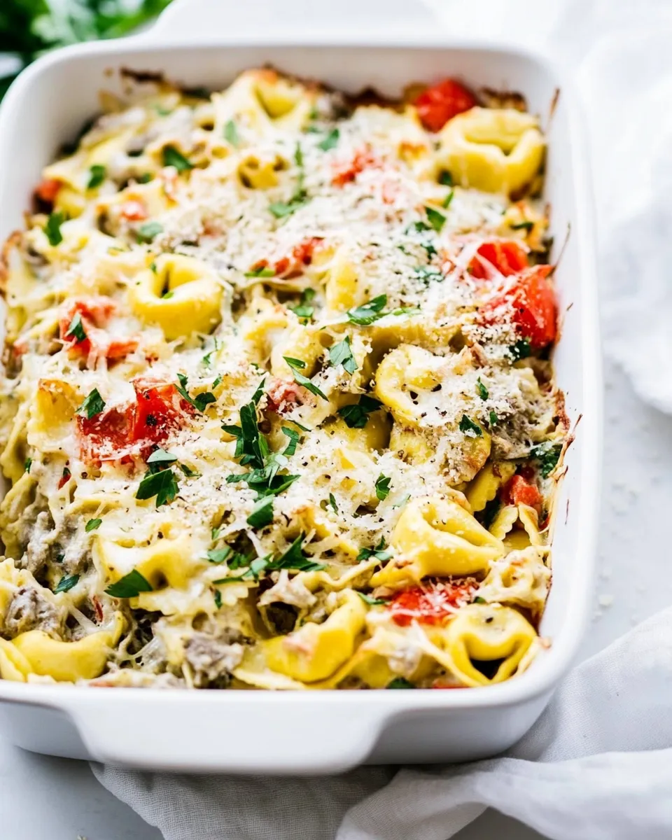 Delicious Tortellini Casserole plate image