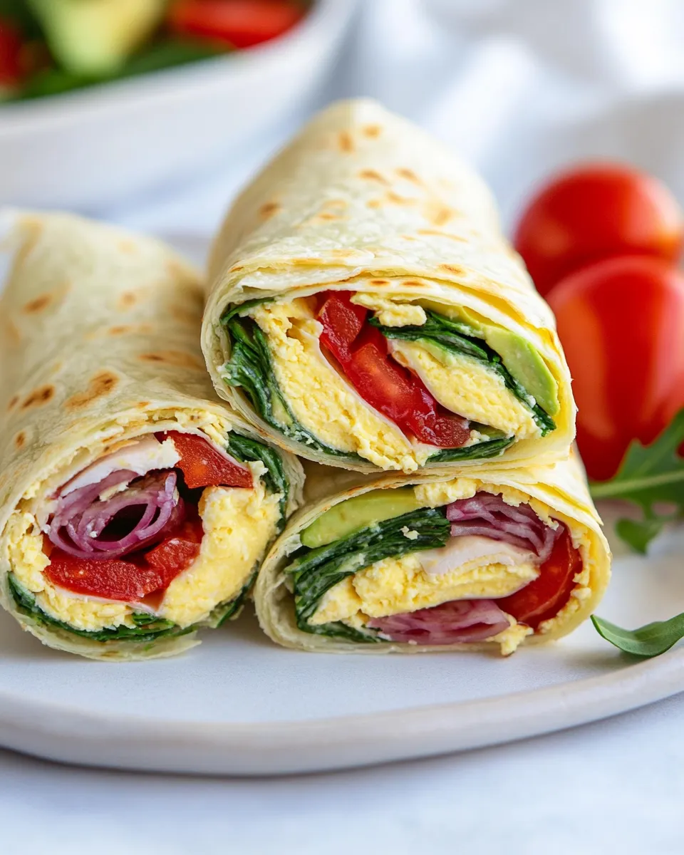Homemade Turkey Avocado Egg Wraps photo