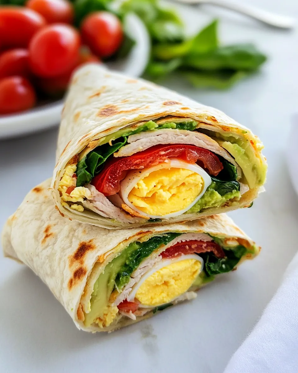 Classic Turkey Avocado Egg Wraps image